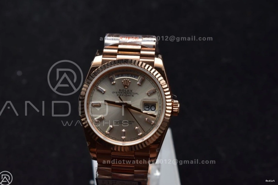 Weight) RG Best QF vr3255 Diamond Dial on Steel Stick 904L Bracelet President 36 with Silver Edition (Gain V5 DayDate 0209